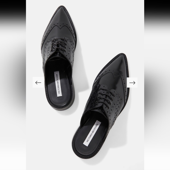 NWT ❤️ Victoria Beckham Classic Black Oxfords - Picture 5 of 8